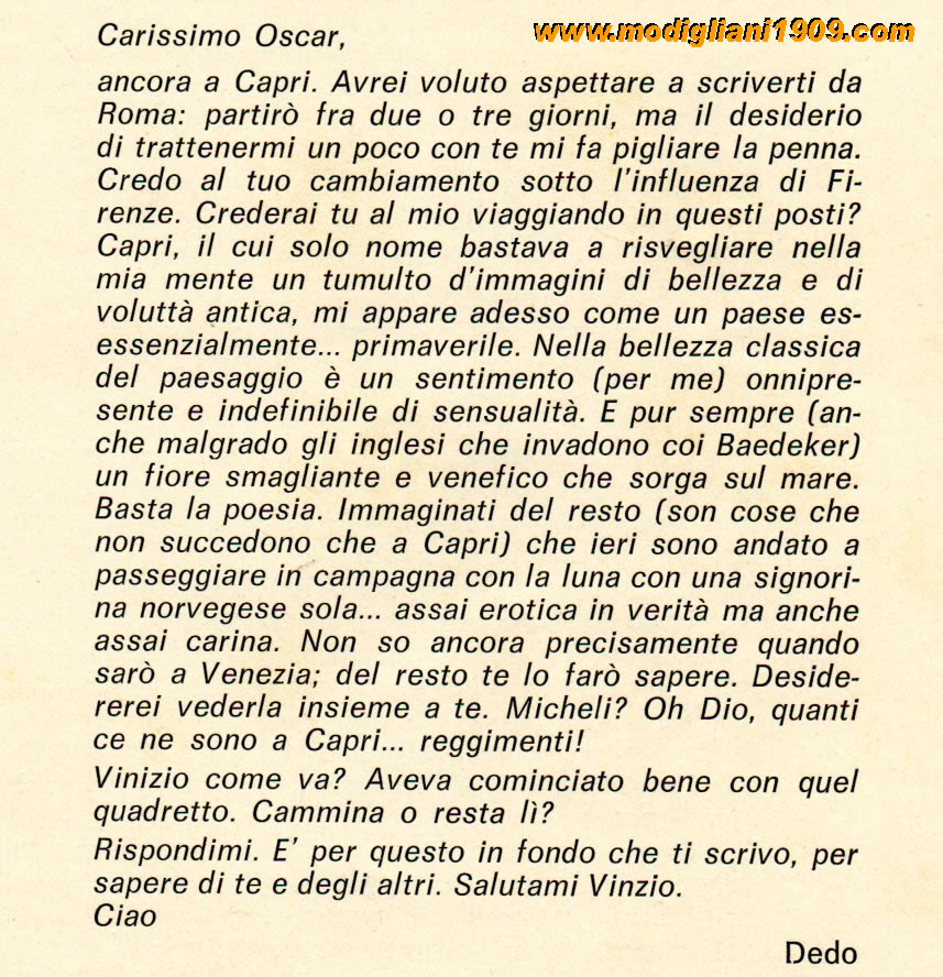 Amedeo Modigliani - Nudo - 1914 - Milano. Collezione Giovanni Sheiwiller