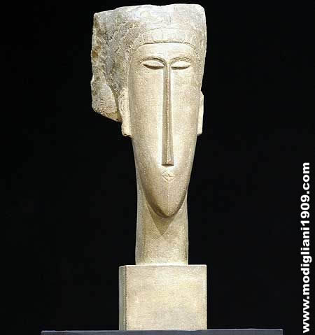 Head, Amedeo Modigliani, 1911 - 1912, Limestone, Private collection (de la collection Gaston Lévy, Pari)