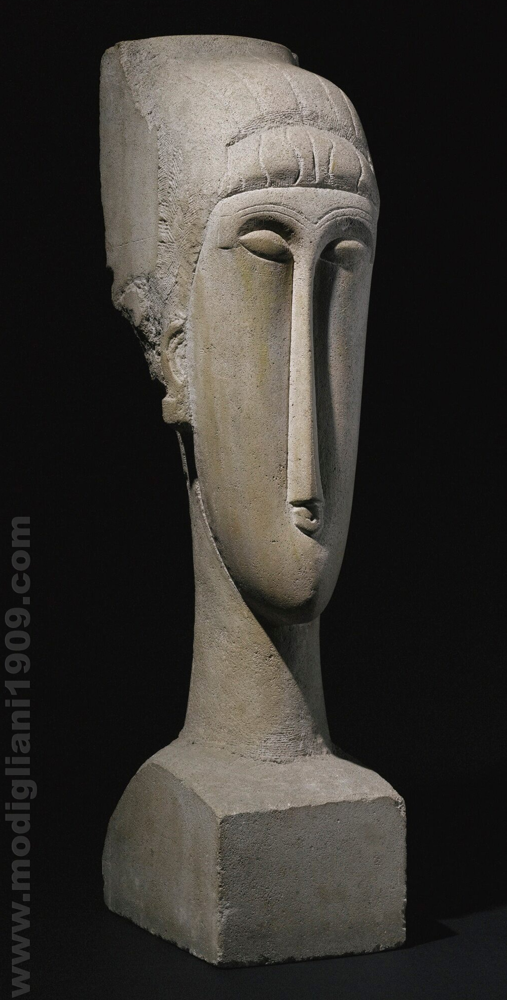 Testa, Amedeo Modigliani, 1911 - 1912, Pietra - testa acquistata da Augustus John direttamente dall'artista nel 1912