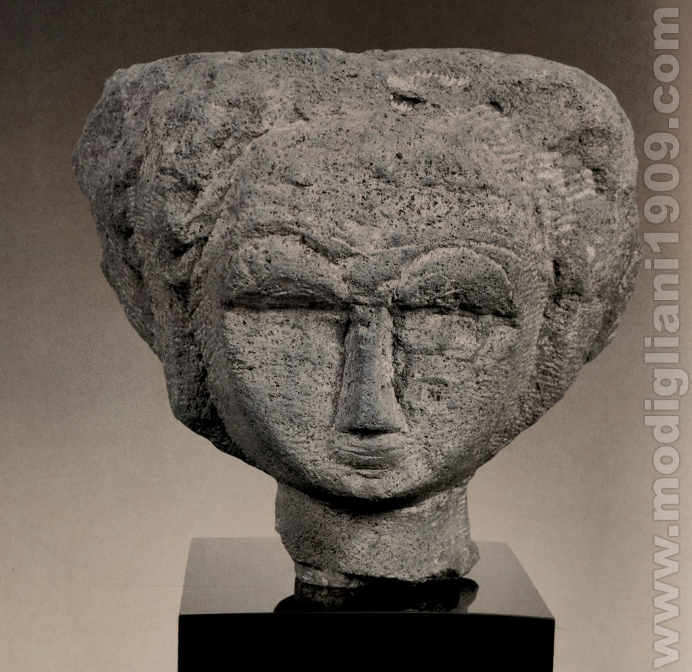 Head of woman, Amedeo Modigliani, 1910 - 1911, stone, Colección Abelló, Madrid