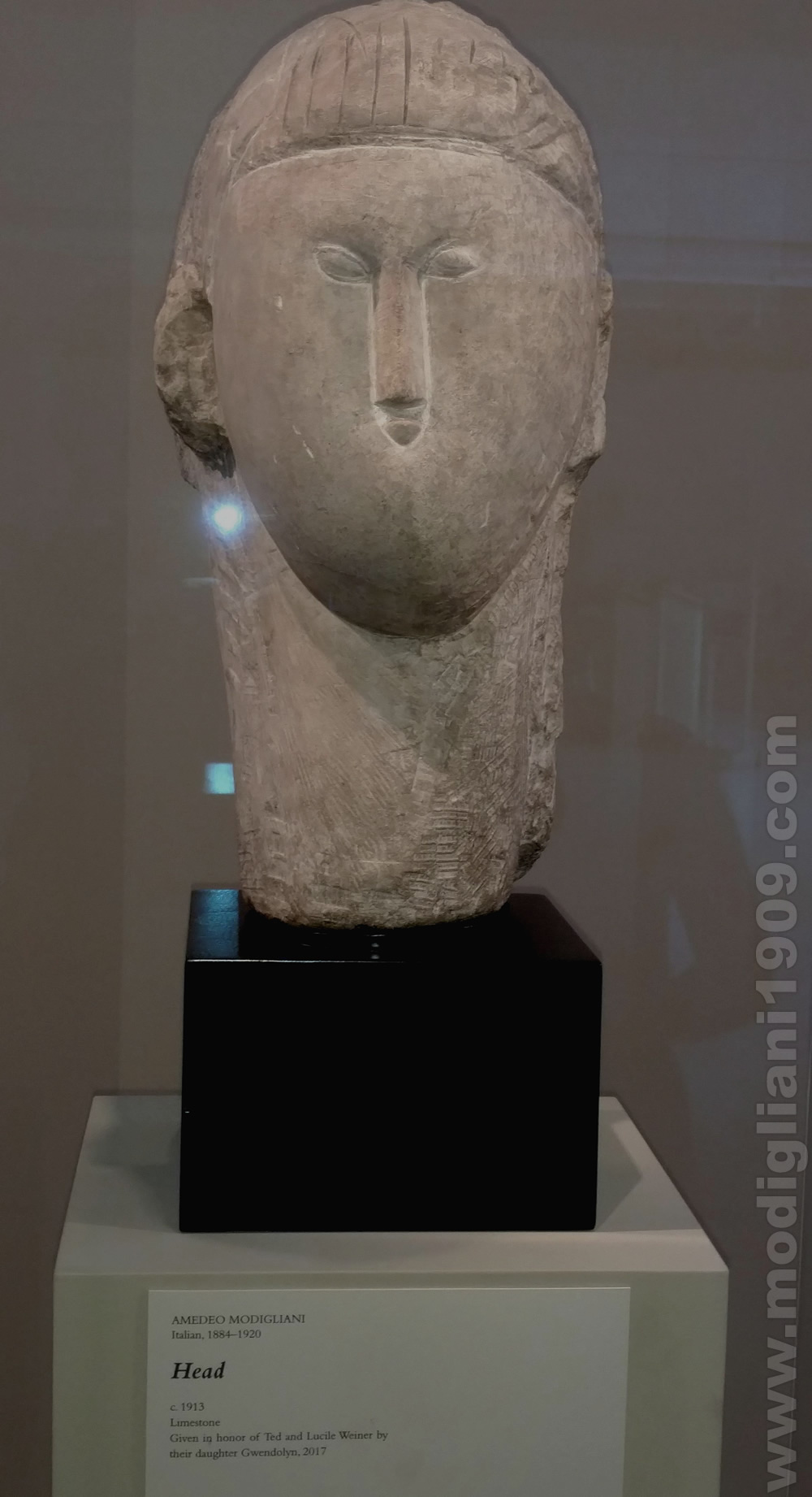 «Голова» Скульптура Амедео Модильяни, 1911 - 1912, Kimbell Art Museum