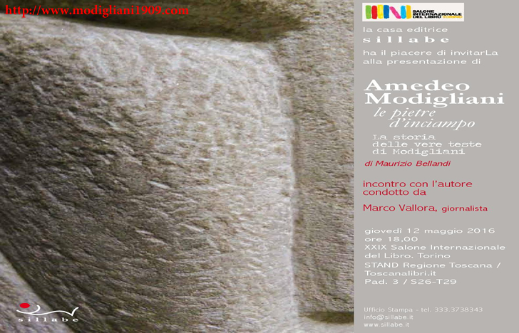 presentazione del volume Amedeo Modigliani le pietre d'inciampo. La storia delle vere teste di Modigliani al Salone Internazionale del libro di Torino