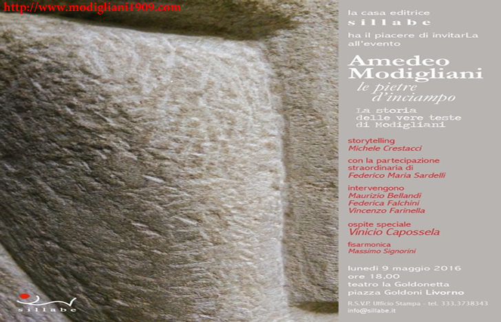 presentazione del volume Amedeo Modigliani le pietre d'inciampo. La storia delle vere teste di Modigliani - Maurizio Bellandi - Sillabe Edizioni