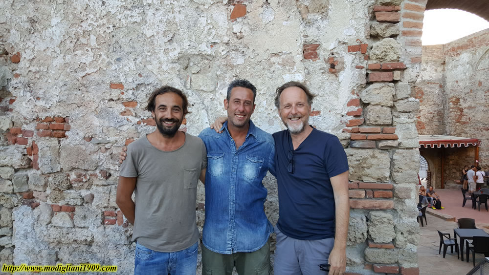 Maurizio Bellandi con il regista Francesco Bruni e l'attore Michele Crestacci