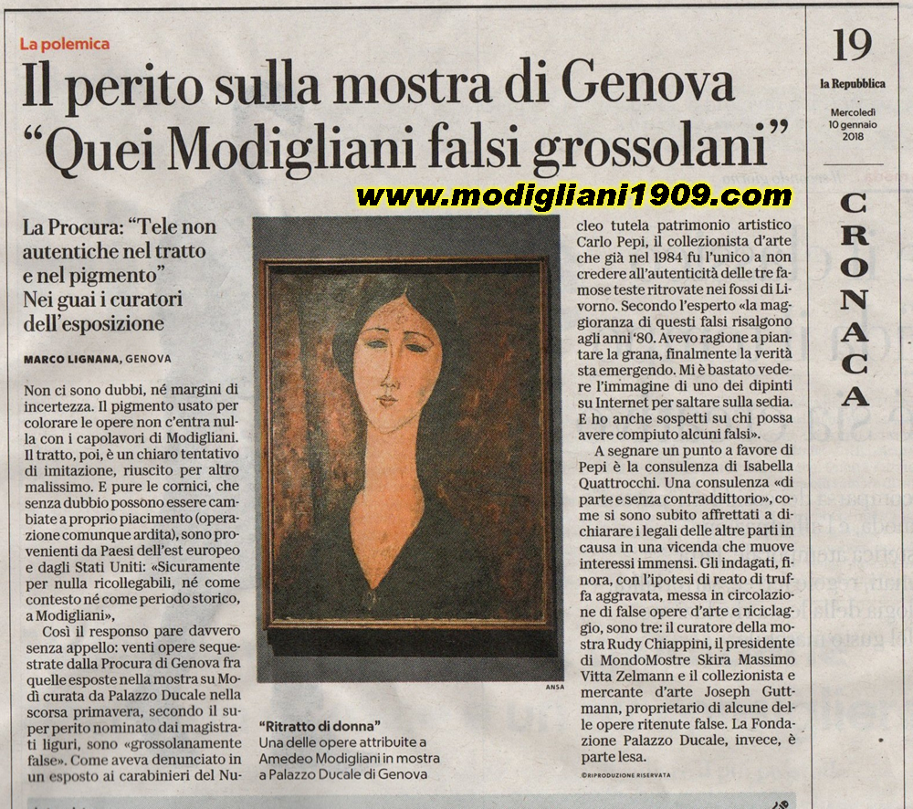 Isabella Quattrocchi on the Genoa exhibition: «21 Modigliani are crude fakes» - Repubblica