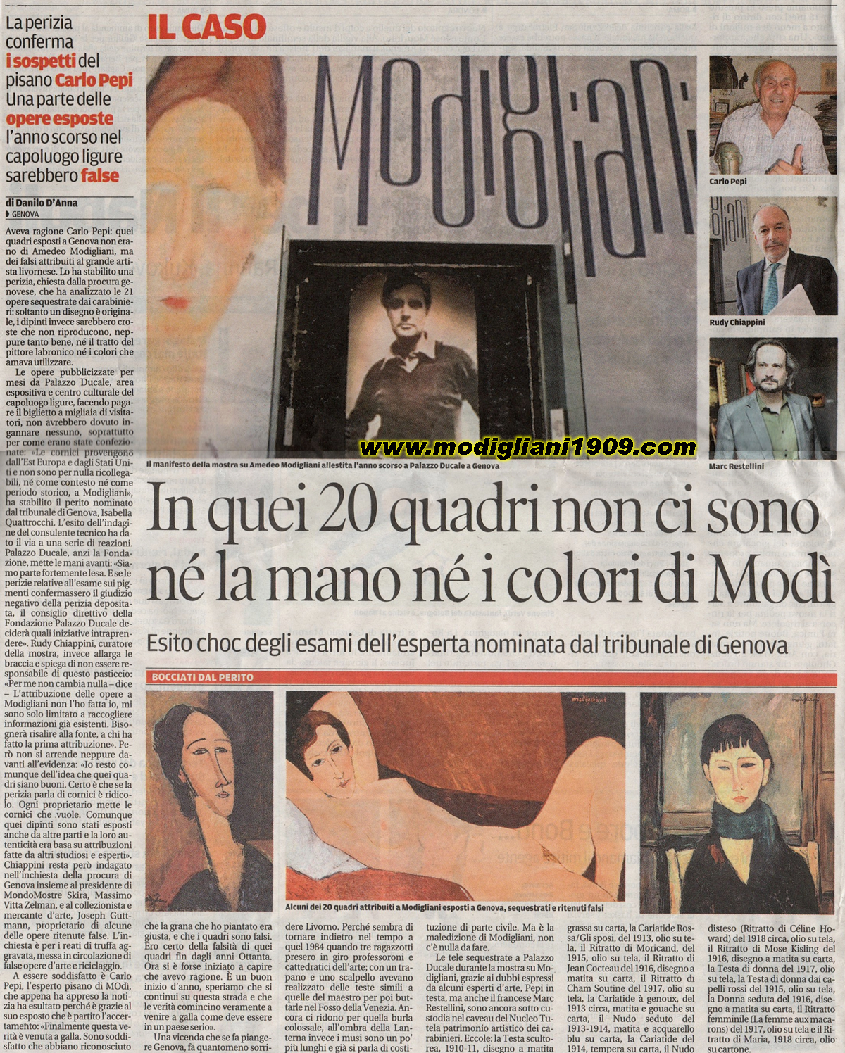 In those 21 paintings there is no hand and even the colors of Modigliani - Il Tirreno
