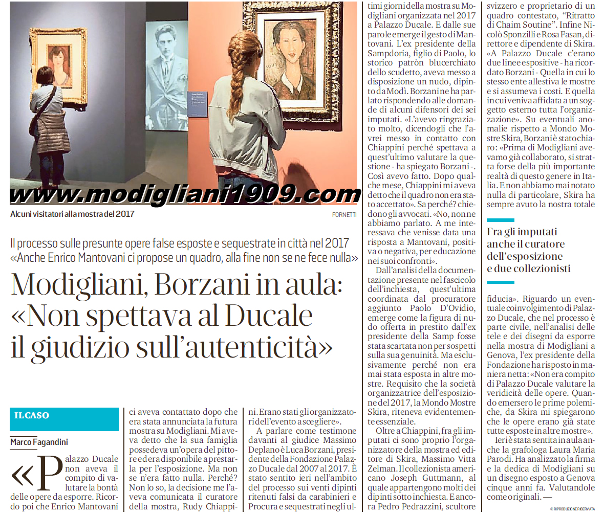 Borzani: non spettava a Palazzo Ducale il giudizio sull'autenticità delle opere