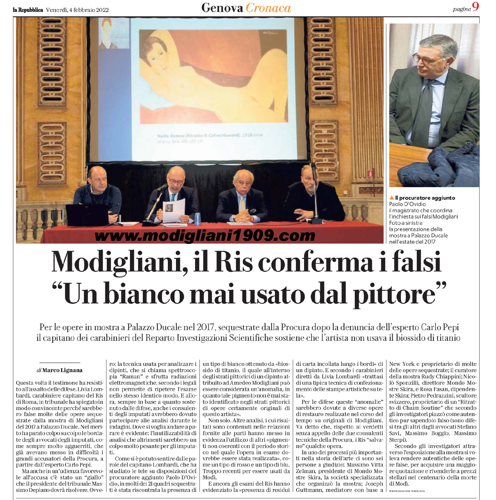 Modigliani, the RIS confirms fakes