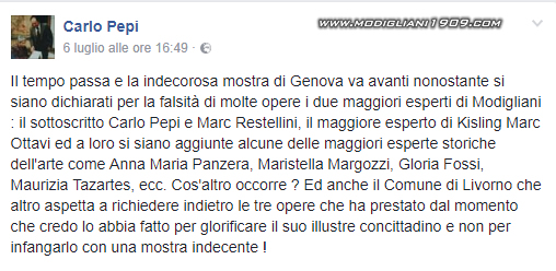 the Carlo Pepi's concern about the Genoa exhibition that goes on despite everything ..