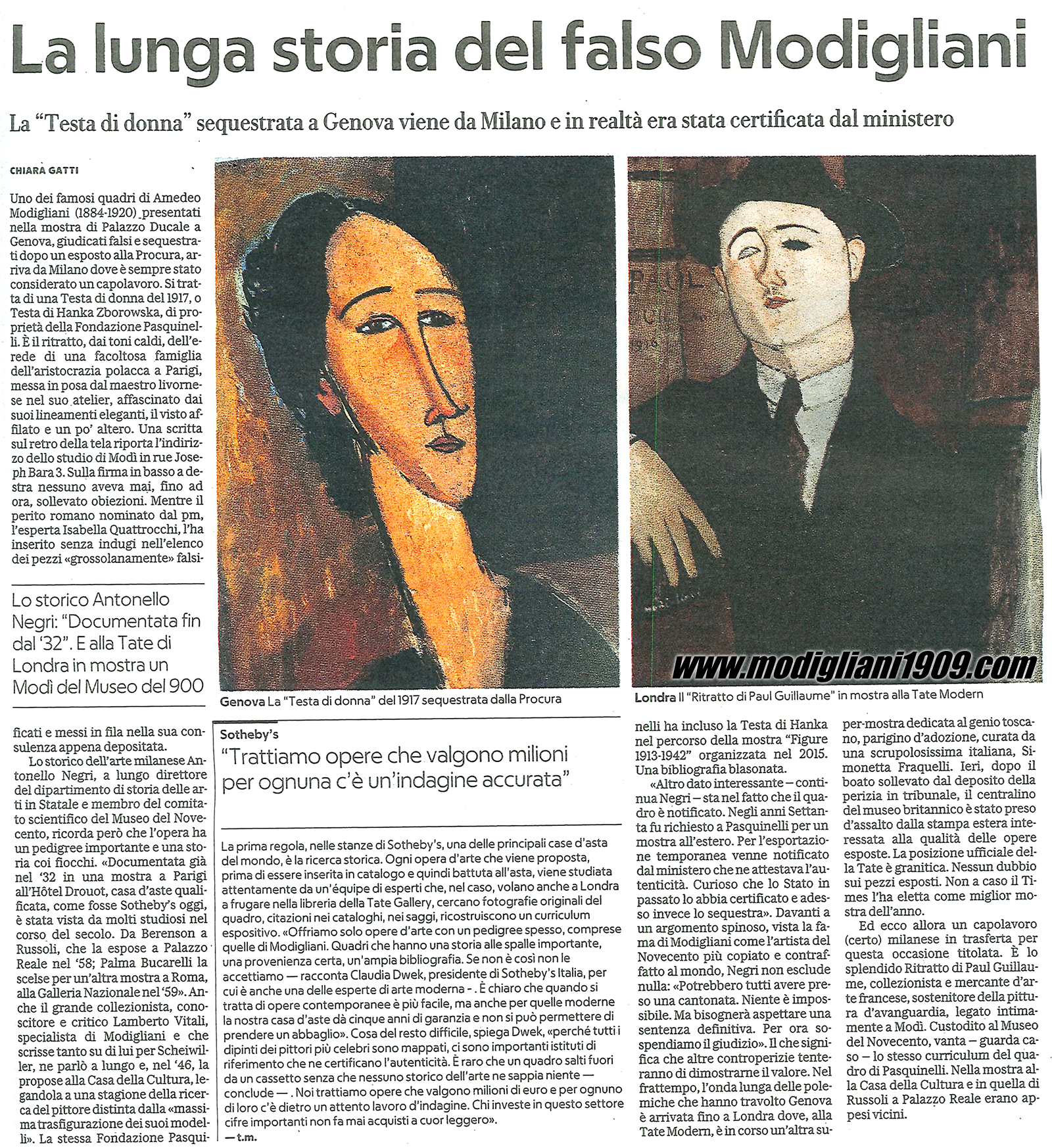 La lunga storia del falso Modigliani