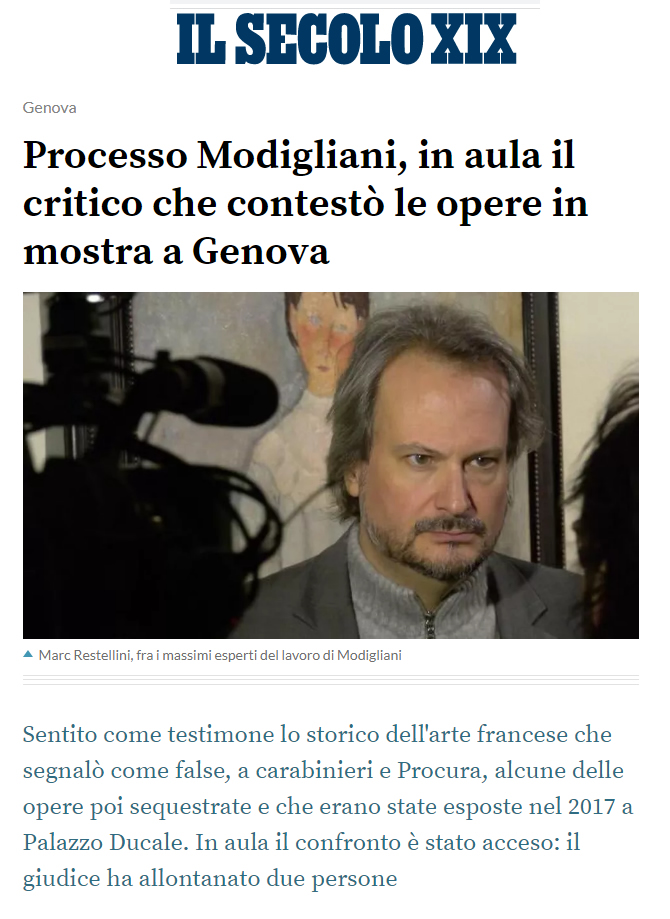 Genova, al processo per i Modigliani contestati viene ascoltato Marc Restellini