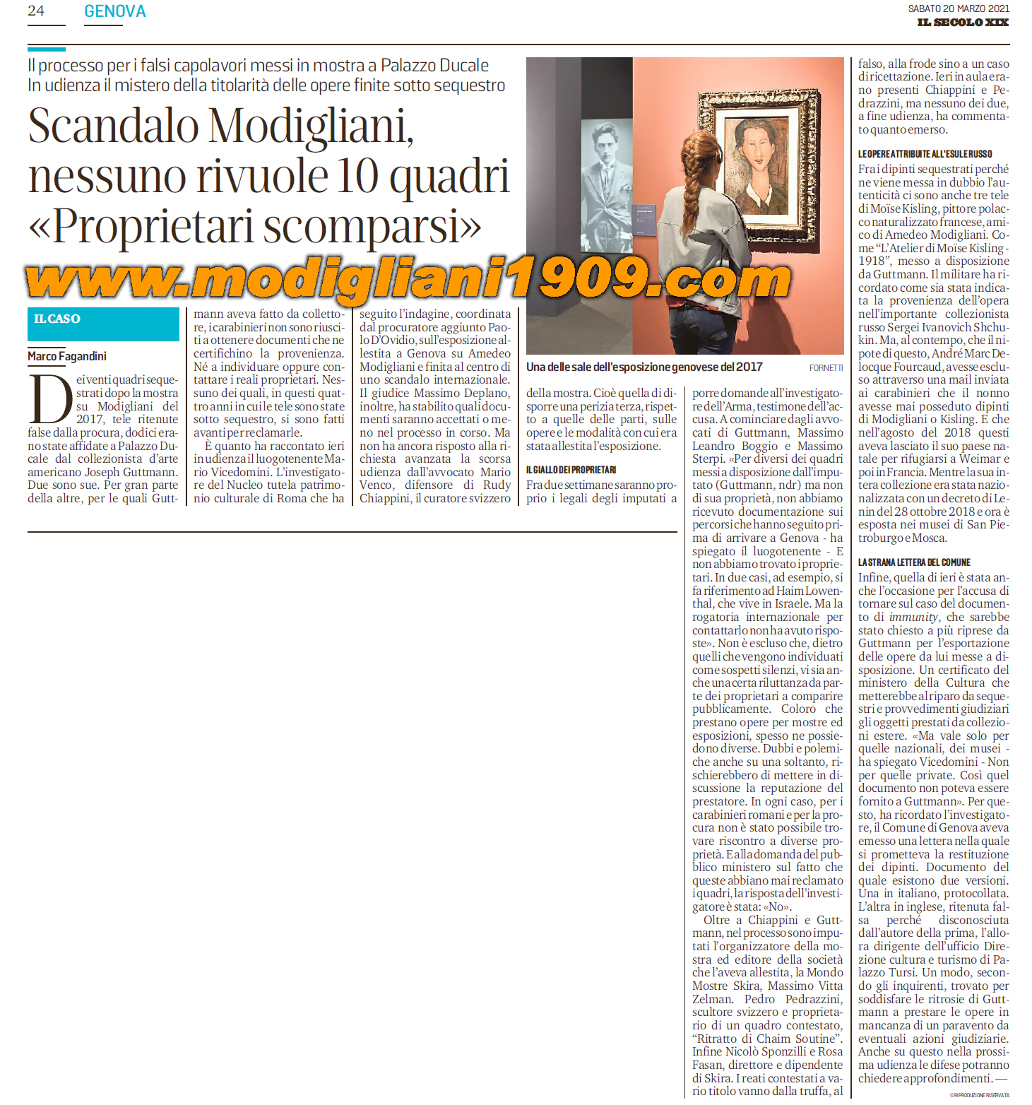 Scandalo Modigliani: nessuno rivuole i 10 quadri. Scomparsi i proprietari