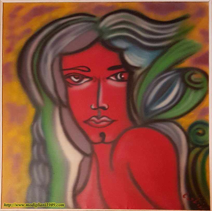 Ritratto di Donna in rosso - Piero Carboni