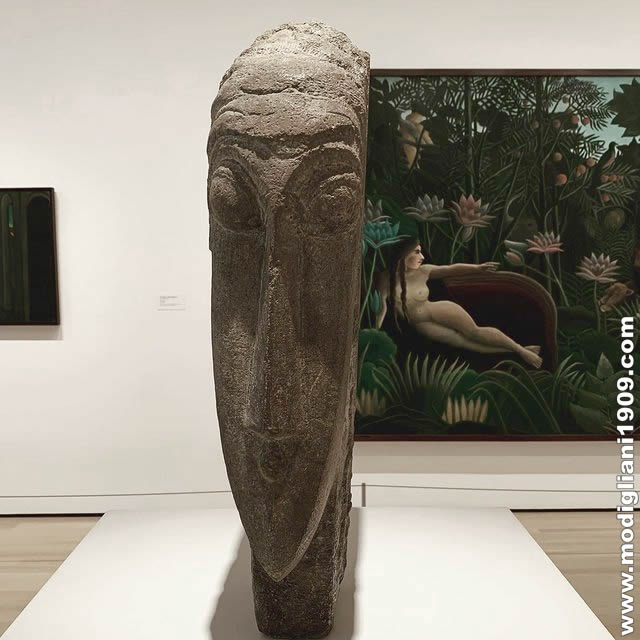 Head, Amedeo Modigliani, 1911 - 1912, Limestone, Museum of Modern Art, New York (MoMa)