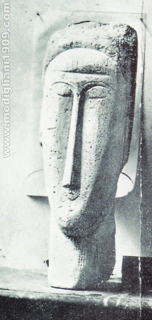 Head by Amedeo Modigliani - Minneapolis Institute of Art - ph Amadeo de Souza Cardoso atelier, 1911