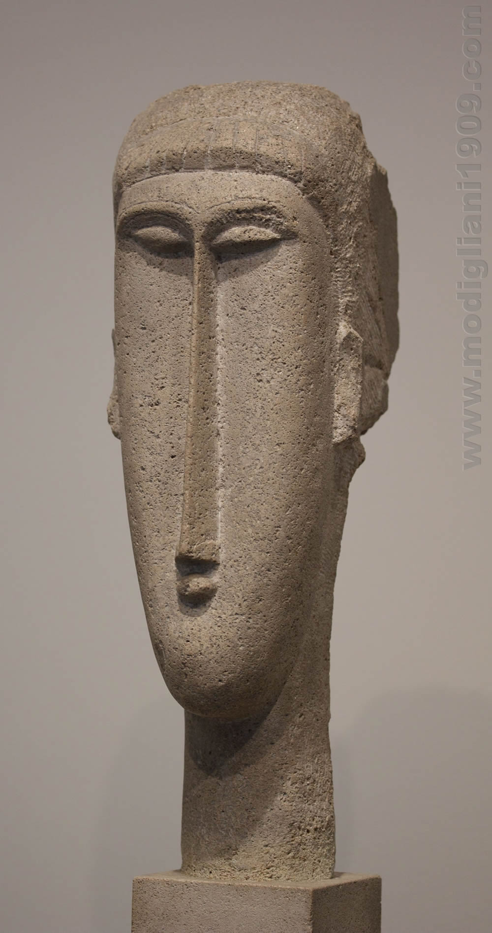 Woman's head, Amedeo Modigliani, 1911 - 1912, Limestone, National Gallery of Art, Washington, D.C. -Chester Dale Collection